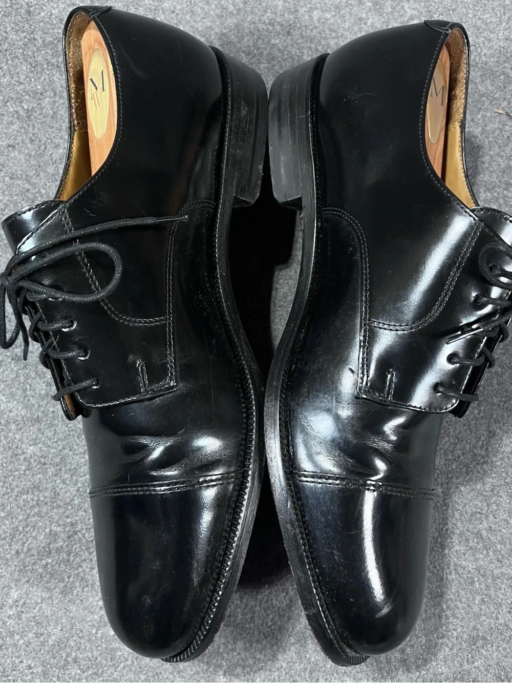 Cole Haan Caldwell Black Patent Leather Dress Shoes Oxford Cap Toe Mens Size 9 D